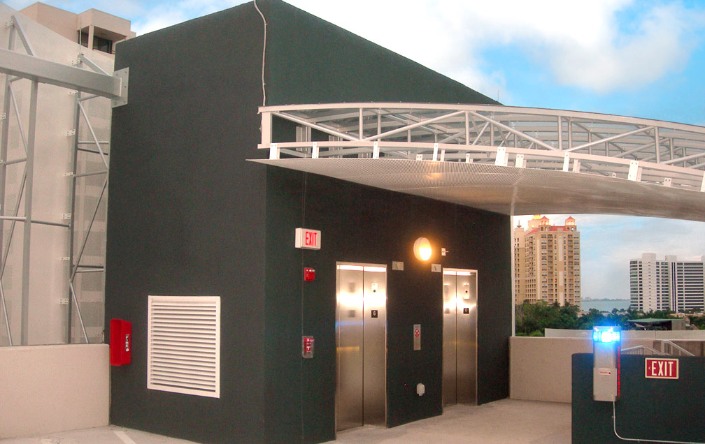 Photo of a mural I painted on the top floor of the Palm Ave Parking Garage in Sarasota Fl that showcased the Players Theater