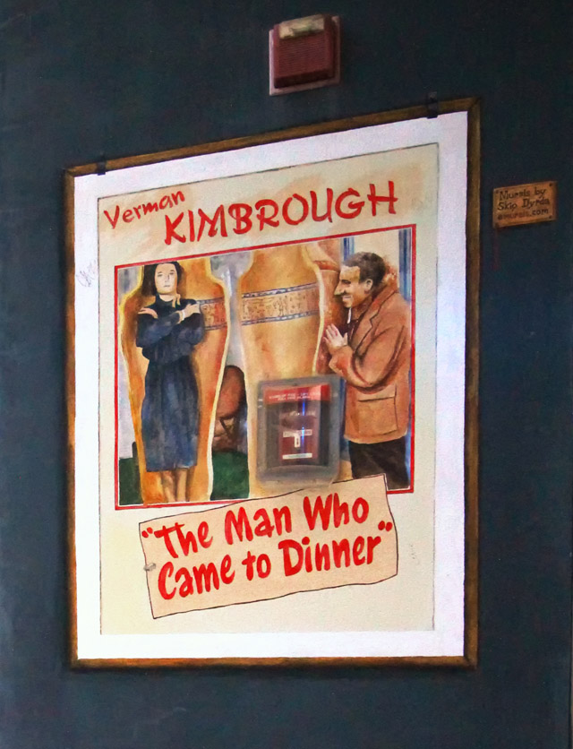 Photo of a mural I painted on the top floor of the Palm Ave Parking Garage in Sarasota Fl that showcased the Players Theater