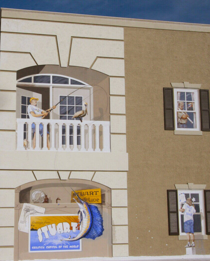 A photo of one section of several murals I painted in Stuart, FL