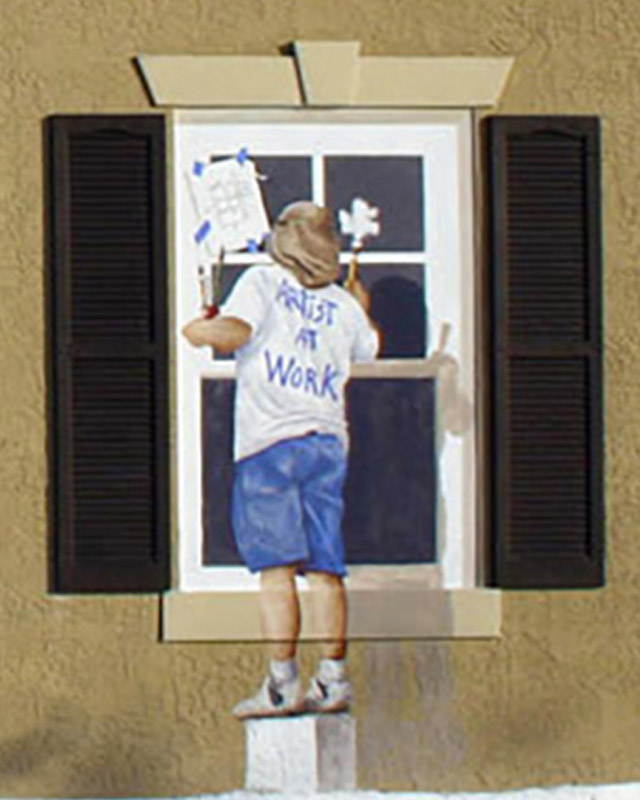 A photo of one section of several murals I painted in Stuart, FL