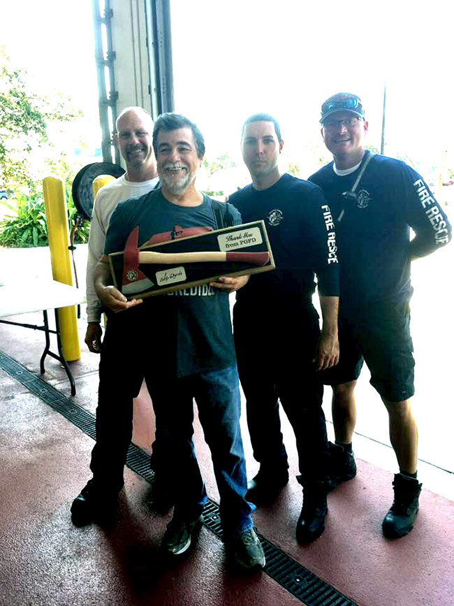 Some of the crew presented me with my own custom fire axe