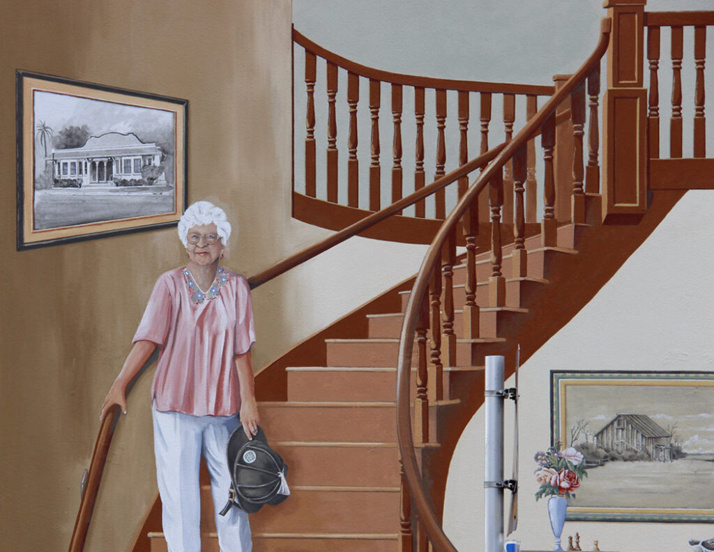 A photo of two murals I painted on one building in Punta Gorda, FL. Titled "Ladies Remembered", it highlights 7 ladies from Punta Gorda.