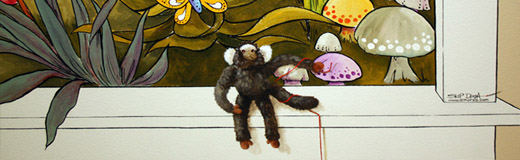 A detail photo of a portion of one of three murals I painted at The Gan, a pre-school in Sarasota, FL