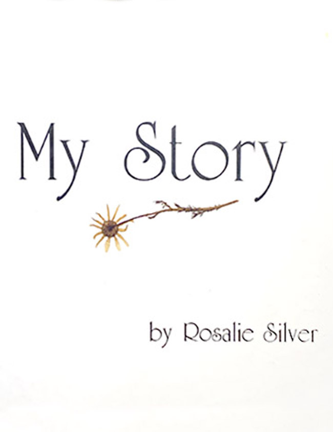 Cover page for the book, My Story, designed by Skip Dyrda