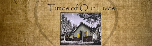 Book cover detail. A photo book called Times of Our Lives, by Skip Dyrda