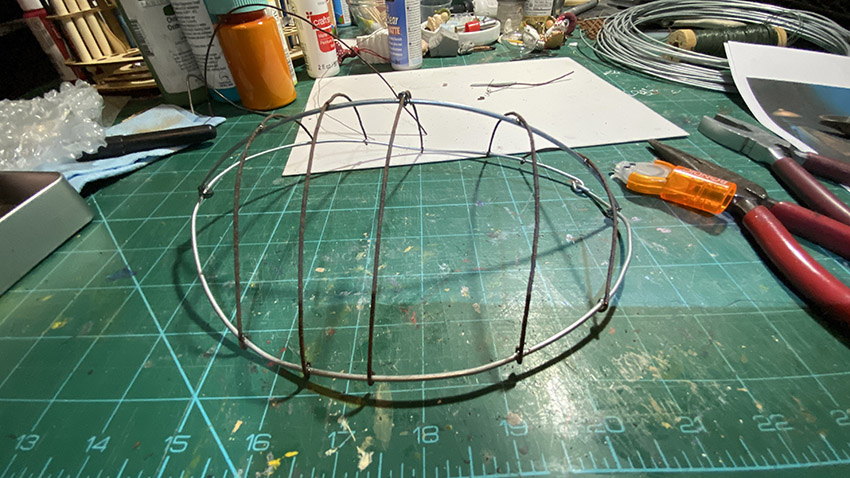 A photo of a table lamp that looks like a steampunk inspired turtle